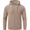 thumbnail image 1 of Zip Up Hoodies for Men Casual Lightweight Hoodie Full Zip Sweatshirt Casual Jacket Coat Khaki L, 1 of 6