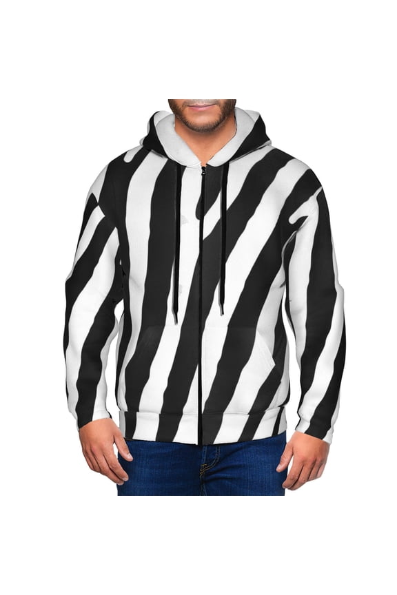 Zip Up Hoodies for Men - Zebra Long Sleeve Comfrt Men'S Fashion Hoodies & Sweatshirts, Jackets for Men Hoodies Pullover Clothing Clothes with Pouch