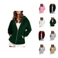 thumbnail image 1 of Zip Up Hoodies for Women 2025 Long Sleeve Drawstring Essentials Hoodie with Pockets Hooded Sweatshirt Women Jacket, 1 of 5