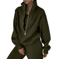 thumbnail image 1 of Zip Up Hoodies for Women Women'S Sports And Leisure Hooded Sweater Set For Autumn Winter Christmas Outfits Dressy, 1 of 5