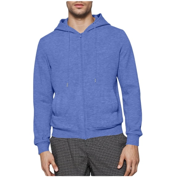 Zip Up Jacket Men Casual Fashion Cardigan Hooded Sweatshirt Pocket Coat Hooded Coats for Men Outdoor Work Hiking with Pockets Oversized Sweatshirts