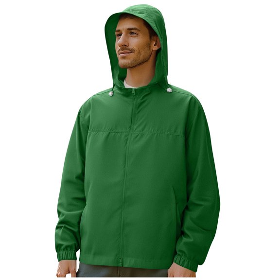 Zip Up Jacket Sevevn Men's Thin Style UPF50+ Sun Protection Clothing Outdoor Zipper Pockets Fitted Hooded Fishing Clothing Coat