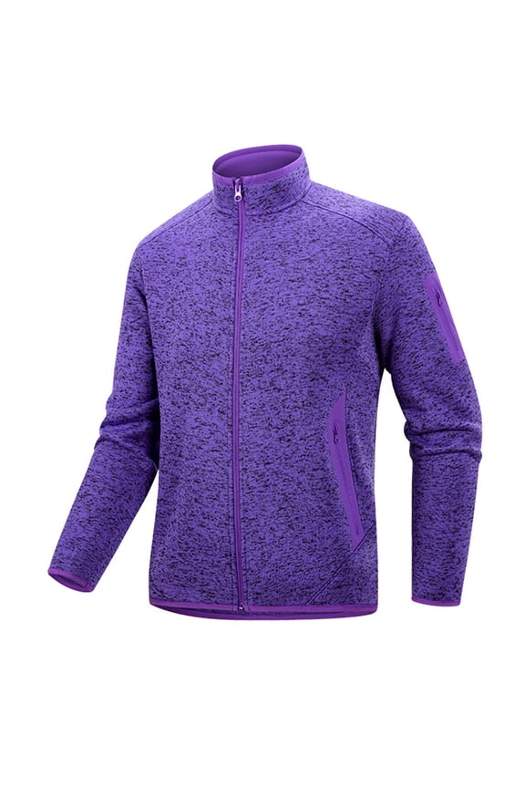 Zip Up Jacket Sevevn Mens Fleece Jacket Zip Up Lightweight Sweater Jackets Casual Warm with Pockets for Home Office Hiking