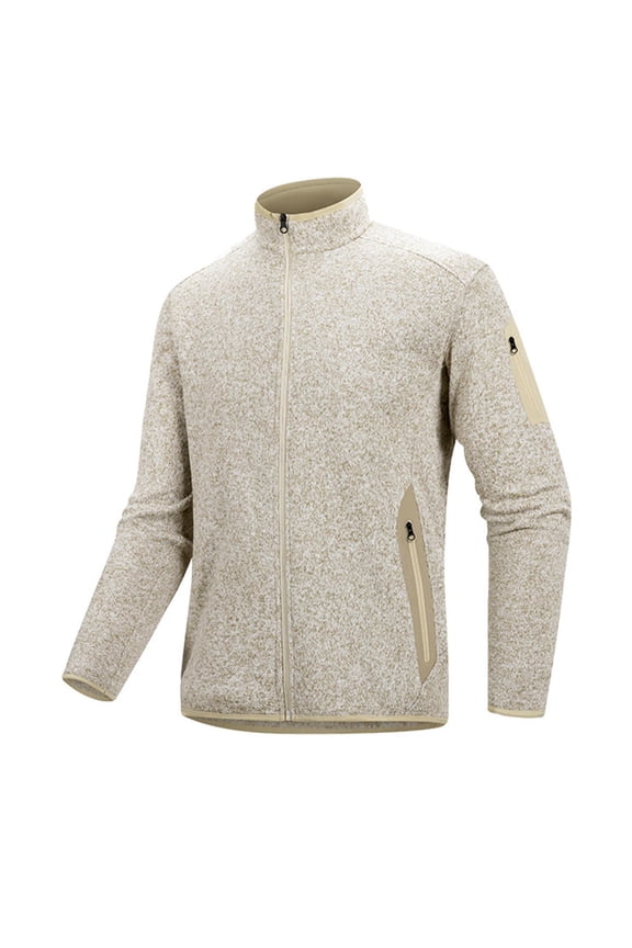 Zip Up Jacket Sevevn Mens Fleece Jacket Zip Up Lightweight Sweater Jackets Casual Warm with Pockets for Home Office Hiking