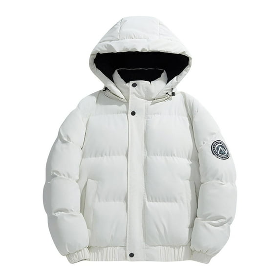 Zip Up Jacket Sevevn Mens Thick Warm Insulated Winter Puffer Jackets Hooded Versatile Casual Down Coat
