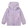 thumbnail image 1 of Zip Up Jacket for Girls Boys Windbreaker Hoodies Jacket Kids Boys Waterproof Packable Raincoats Outerwear Coat 9-10 Years, 1 of 2