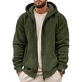 thumbnail image 1 of Zip Up Jackets for Men with Pockets and Hood Fleece Lined Hoodies & Sweatshirts Mens Casual Solid Color Long Sleeve Thermal Warm Outerwear Coats, 1 of 3