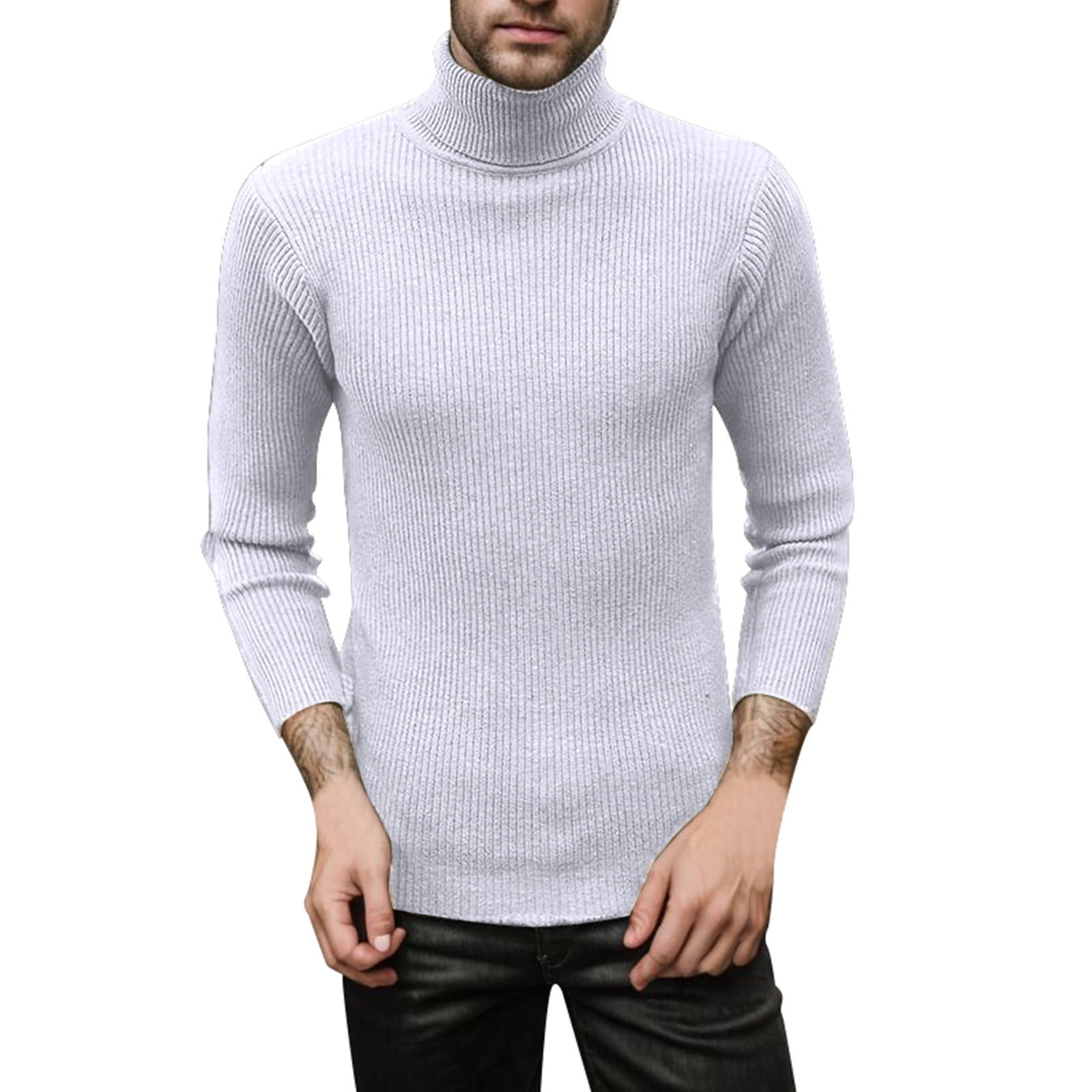 Mens white turtleneck walmart online