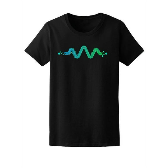 Zip Zag Sound Wave T-Shirt Women -Image by Shutterstock, Female Large