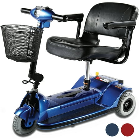 Zip’r Traveler 3 Wheel Long Range Mobility Scooter - Folding Motorized Wheelchair - Mobility Scooters for Seniors, Travel, Adults, Elderly - Mobility Scooters - Charger and Metal Basket Included -