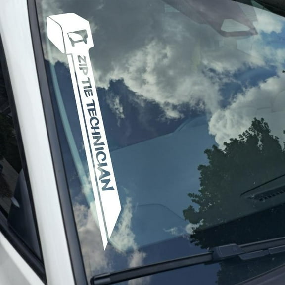 Zip tie technician Vinyl Decal Sticker Bumper Window UV & Water Resistance Banner 21" perfect fit for windshield Low life