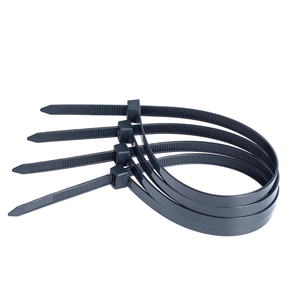 Zip ties 18 inch black Cable ties 100 pcs/Pack outdoor use wire ties with 60 Pounds tensile