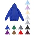 thumbnail image 1 of Zip up Hoodie Zaewscy Men's Solid Color Long Sleeved Hooded Sweatshirt With Zipper Cardigan Casual And Fashionable Top Blue XS, 1 of 6