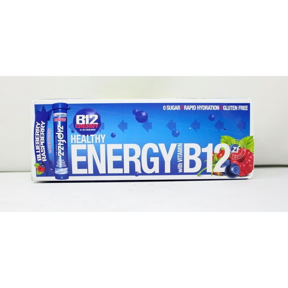 Zipfizz B12 Energy Limited Edition 30 Tube Split Box - Blue Raspberry Limon (new)