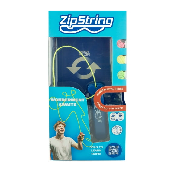 ZipString , Gift for Kids and Adults, As Seen on Shark Tank, Recommended Age 4+ years old, Bodacious Blue