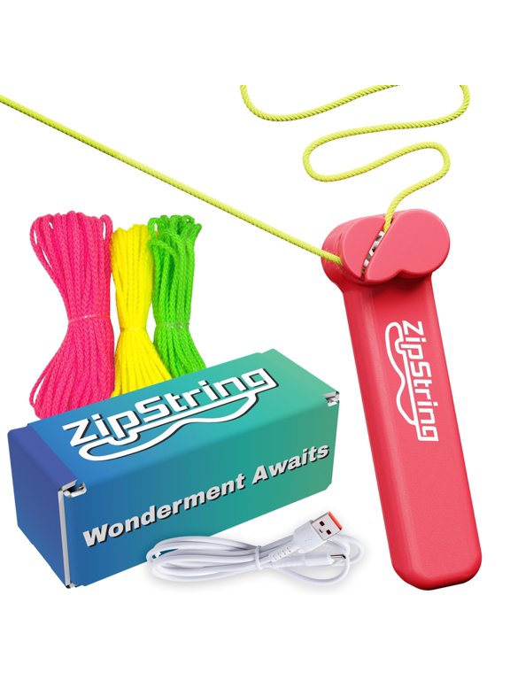 ZipString - Wonderment Awaits with Shark Tank - Featured String Rope Launcher Loop Fidget Toy, Defying Gravity to Boost Your Imagination - The Ideal Gift for Kids, Rock'it Red