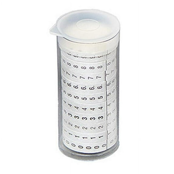 ZipTape Wire Label Refills, 0-9, 760 Markers, Tube