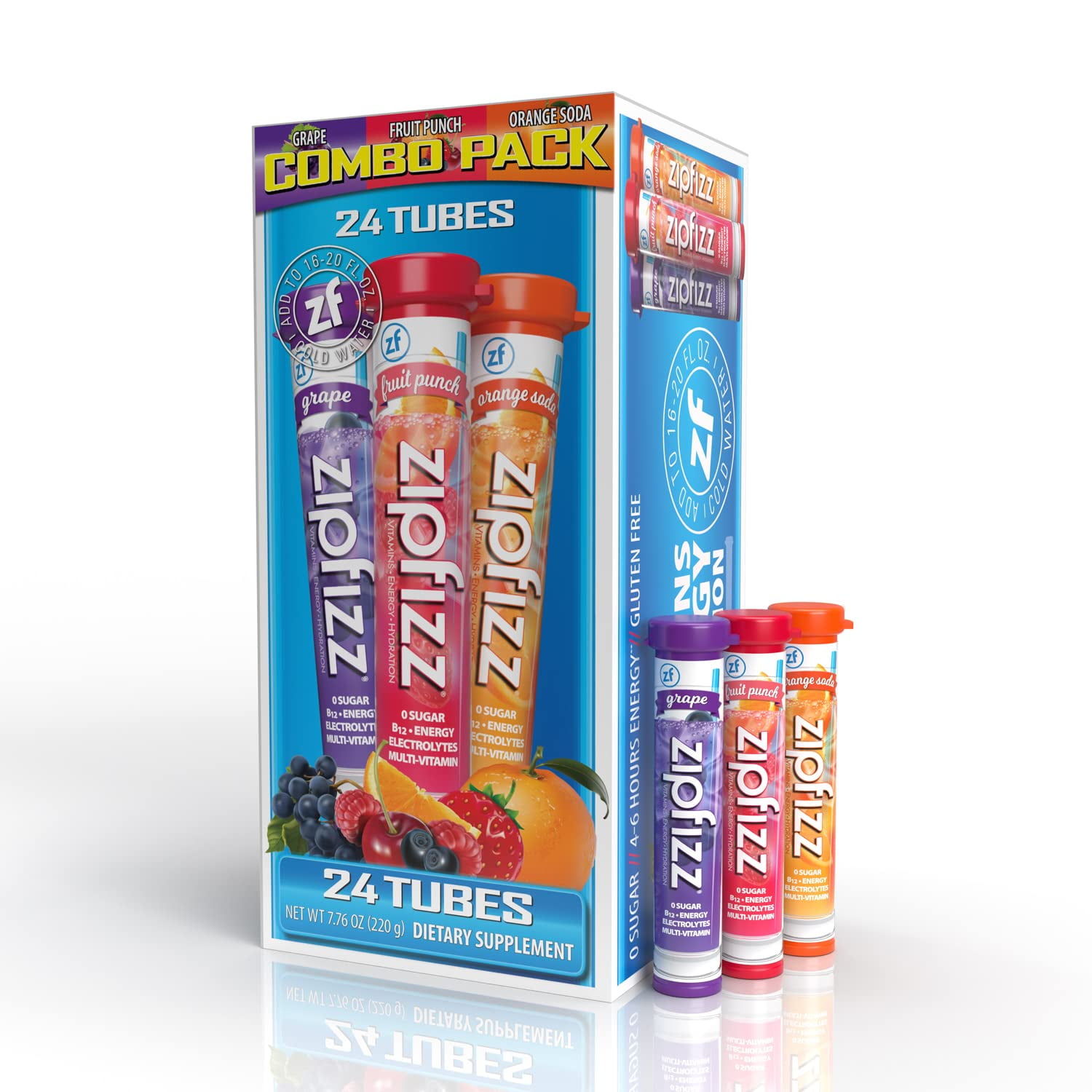 Zipfizz Energy Drink Mix, Electrolyte Hydration Powder with B12 and