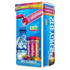 Zipfizz Multi-Vitamin Energy Hydration Drink Mix, Variety Pack, 30 Tubes