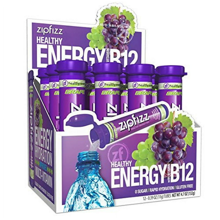 Zipfizz Energy Drink Mix, Electrolyte Hydration Powder with B12