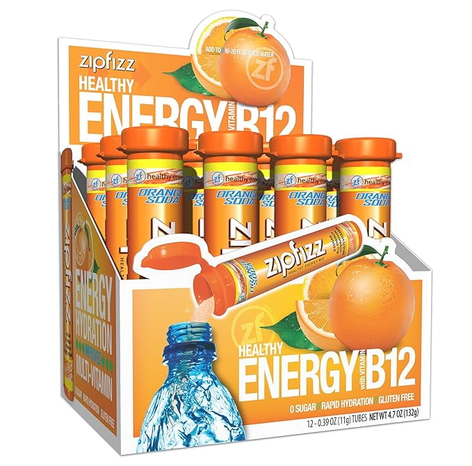 Zipfizz Energy Drink Mix, Electrolyte Hydration Powder with B12 and