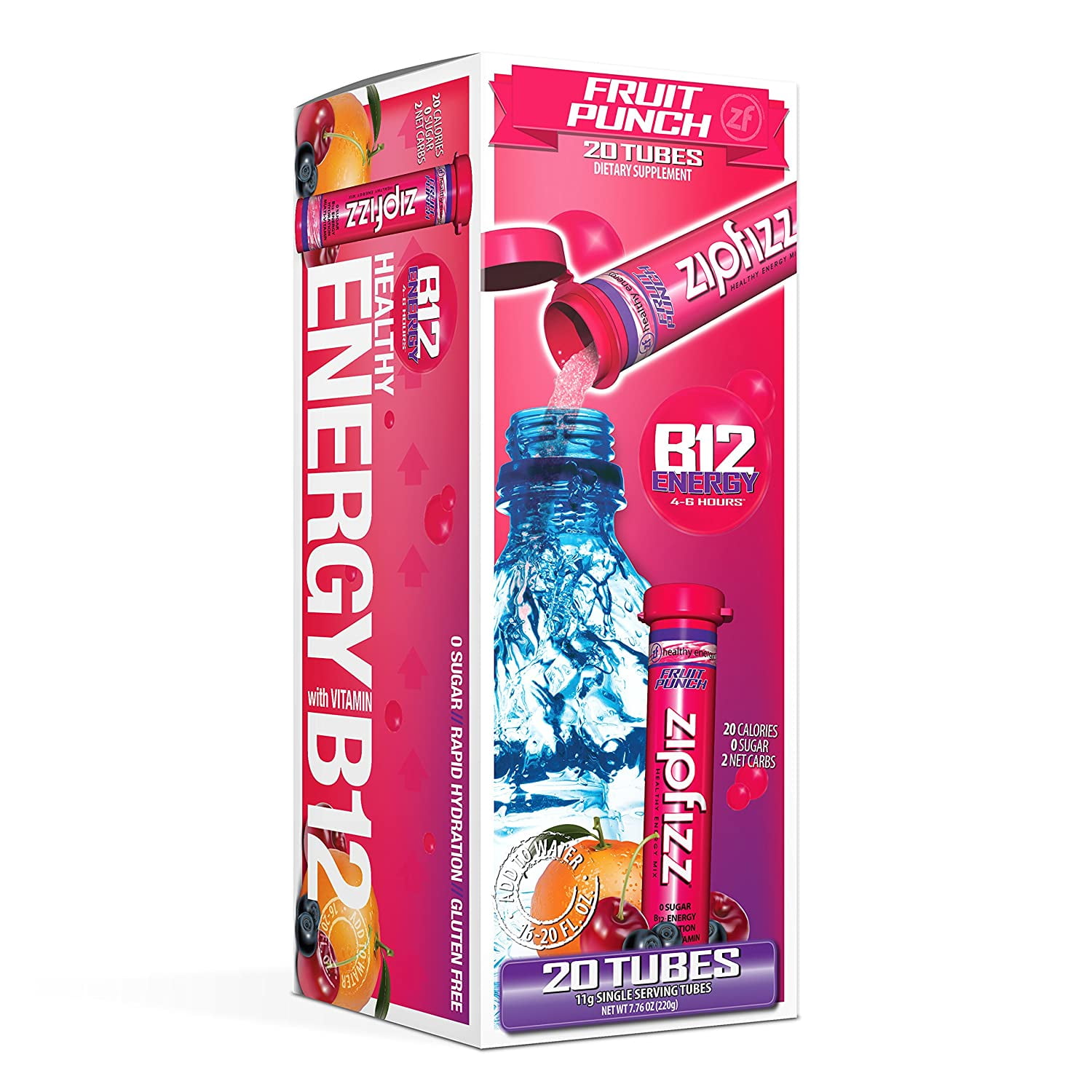 Zipfizz Healthy Energy Drink Mix, Hydration with B12 and Multi Vitamins
