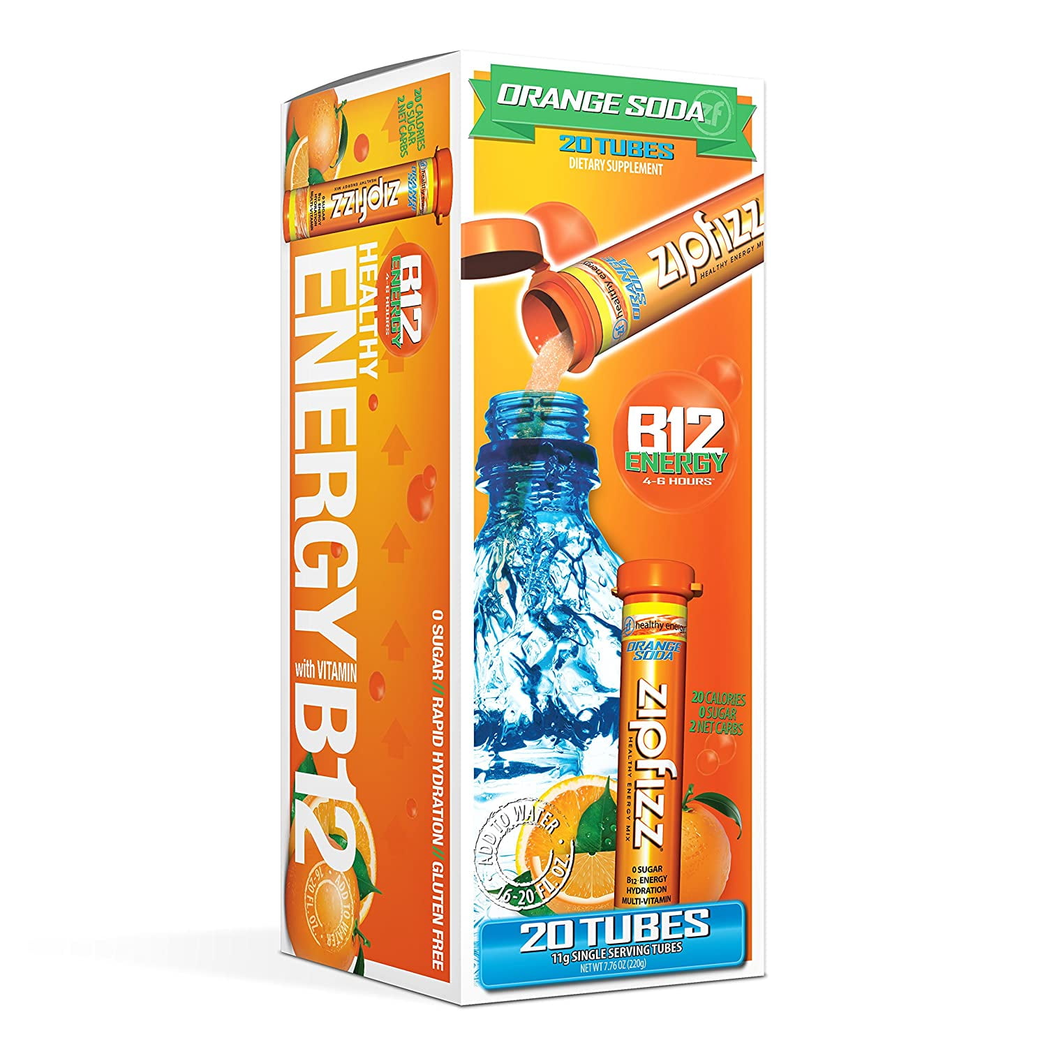 Zipfizz Healthy Energy Drink Mix, Hydration with B12 and Multi