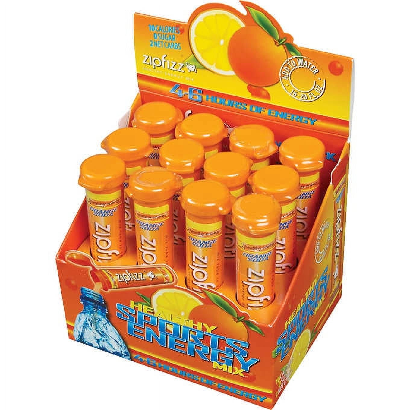 Zipfizz Healthy Energy Drink Mix, Orange Soda, 12 Count
