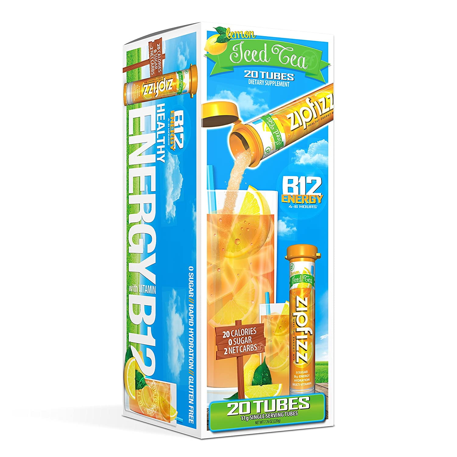 Zipfizz Lemon Iced Tea (20 ct.) - Walmart.com