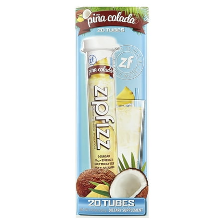 Zipfizz Energy Drink Mix, Pina Colada, 20 Tubes, 0.39 oz (11 g) Each