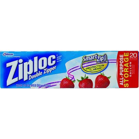Ziploc 00350 Gallon Storage Bag 20 Pack, Each