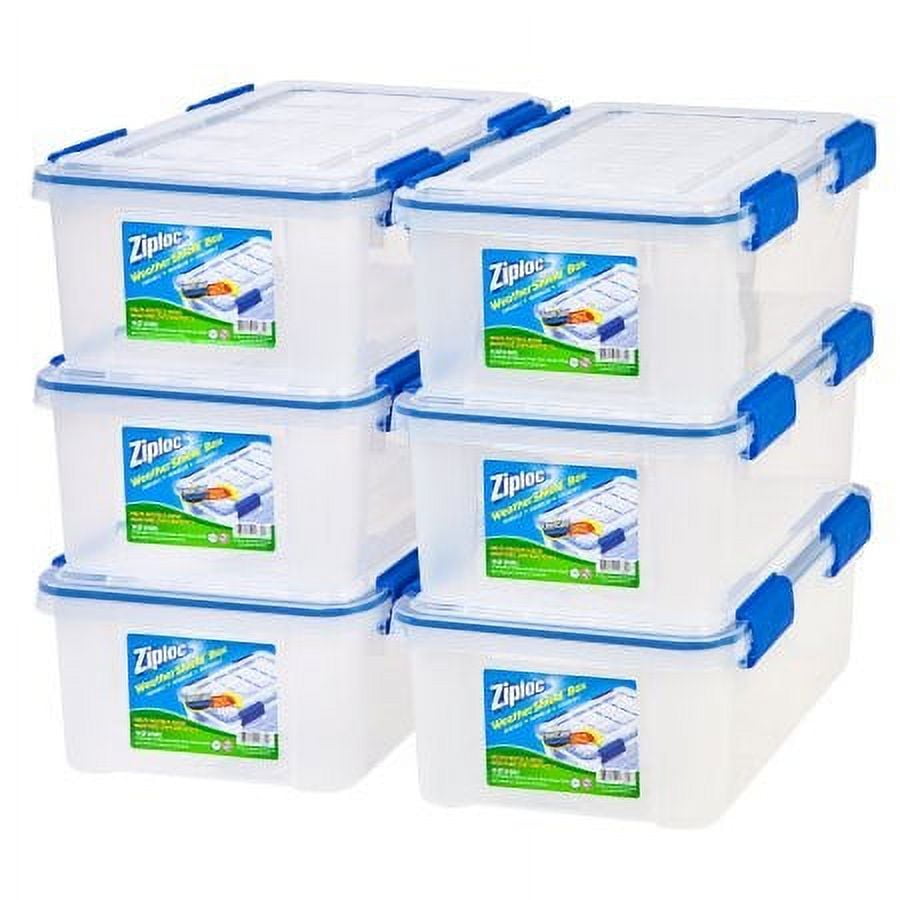 Ziploc WeatherShield 44 Quart Storage Box, 19.7″ x 15.8″ x 11″ – Pack of 4  – Find Organizers That Fit