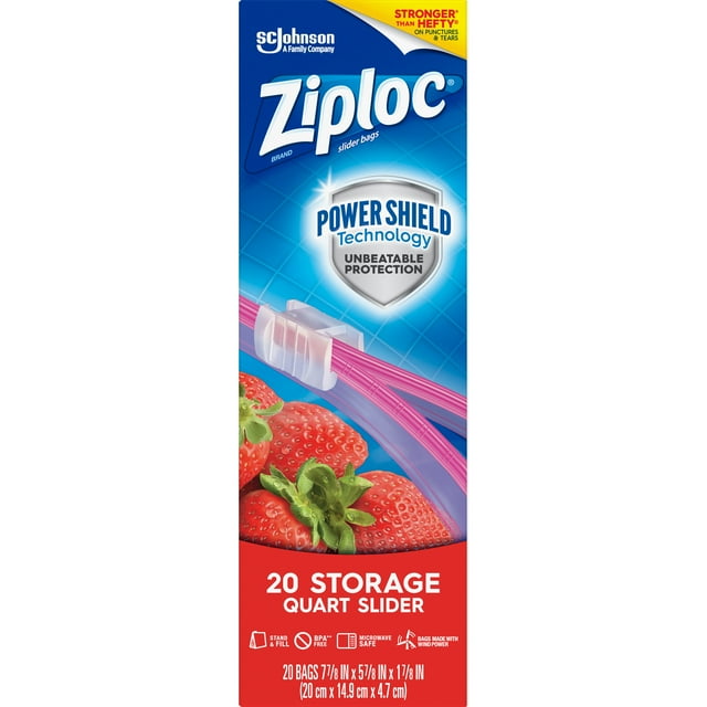 Ziploc 20 Count QT Slider Stor Bag
