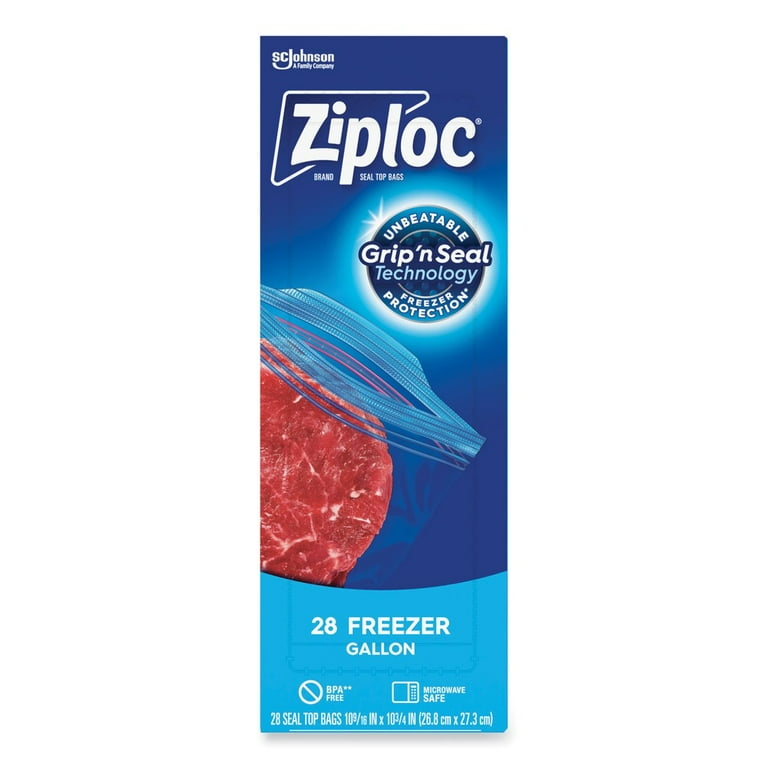 Zipper Freezer Bags, 1 gal, 2.7 mil, 9.6 Zipper Freezer Bags, 1 gal, 2.7 mil, 9.6