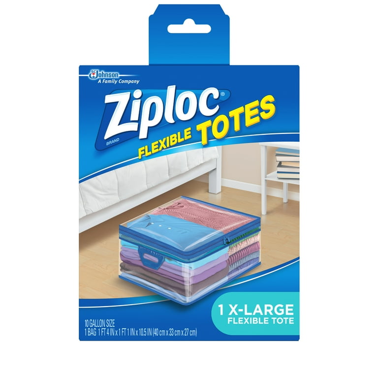 ZIPLOC XL Flexible Storage Tote 10 Gallon EXTRA LARGE zipper Totes Ziplock  70161