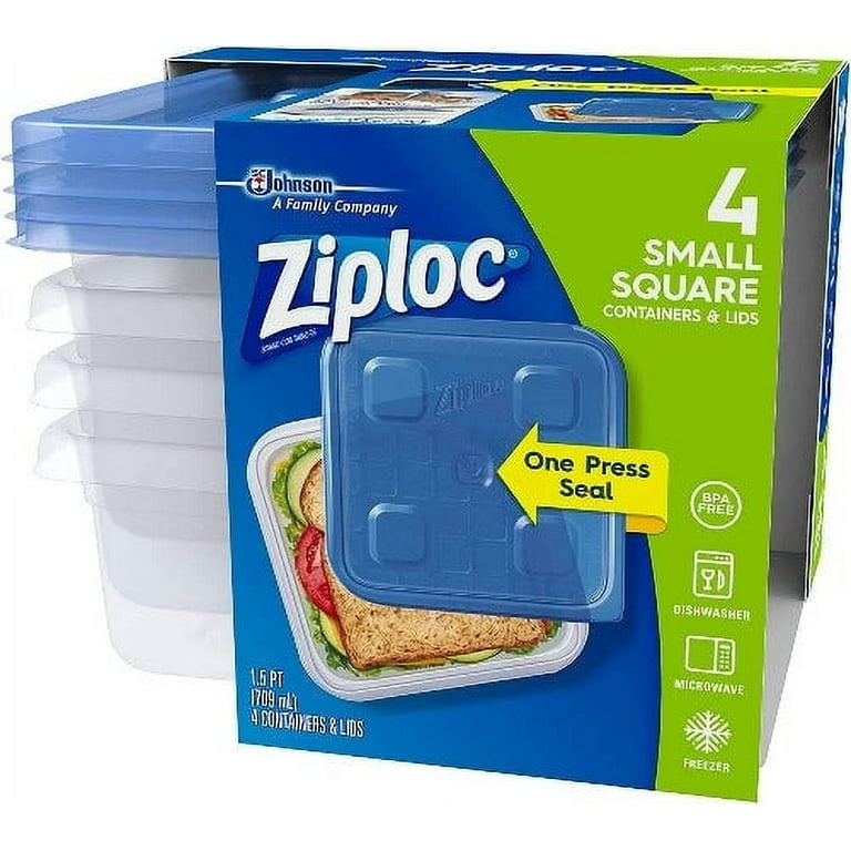 Wellslock 3.51 cups (Pack of 4) Locking Food Storage Containers with L