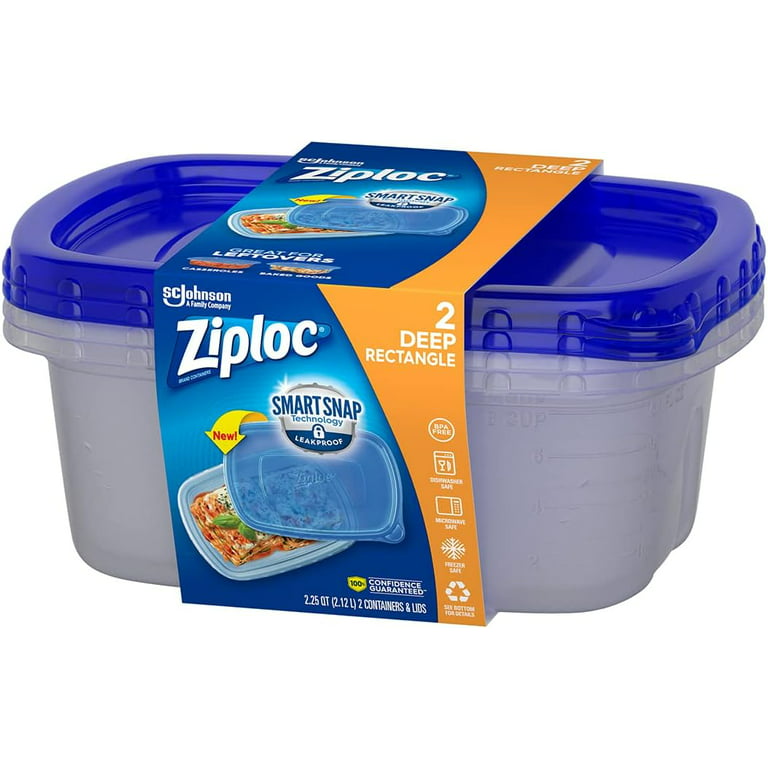 Ziploc 70941 9 Cup Large Square Container - 2 Count ZI574571