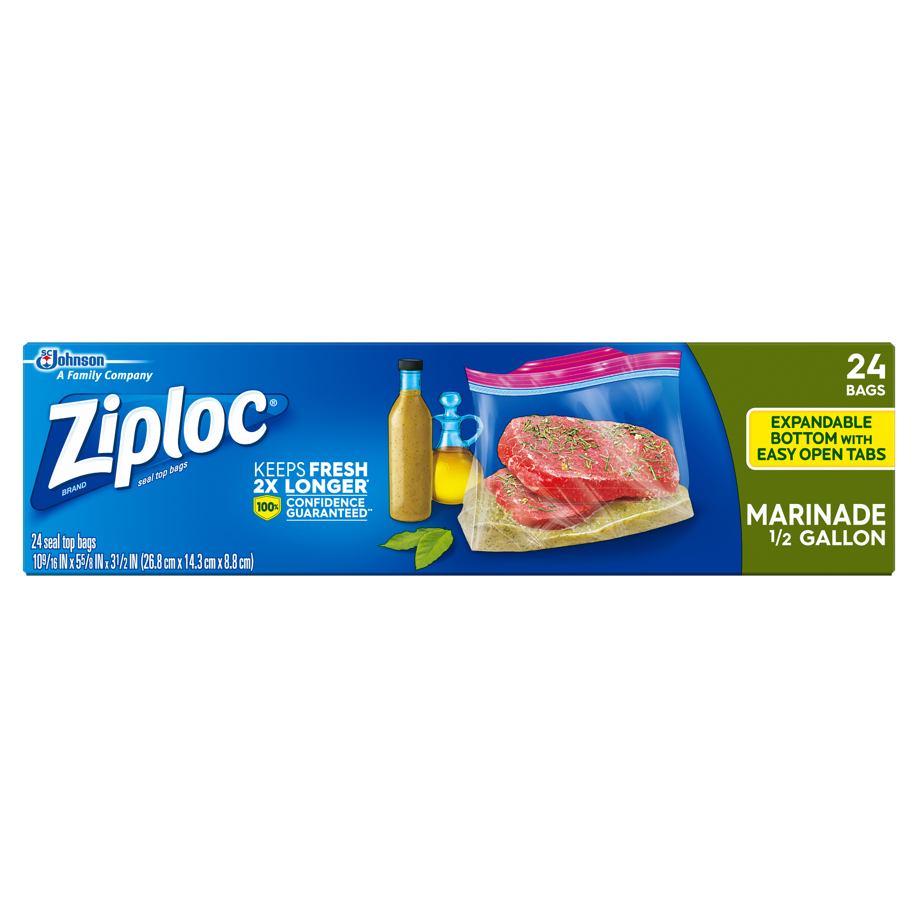 Ziploc Brand Zip 'n Steam Cooking Bags, 10 Count