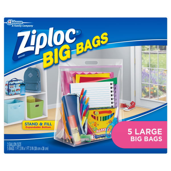 Ziploc Big Bag Double Zipper 3 Jumbo Bags
