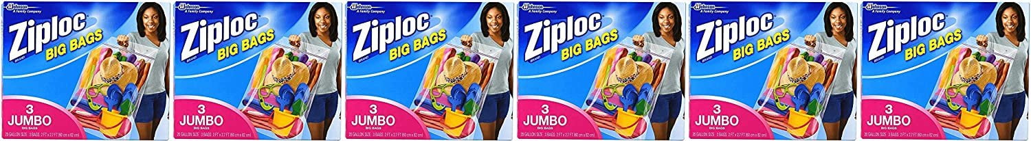 Ziploc Big Bags Clothes and Blanket Bags , Jumbo, 3 Ct Box Smashed But  Sealed 25700656456