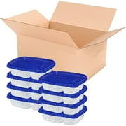 Ziploc® Brand, Food Storage Containers with Lids, Smart Snap, Divided Rectangle, 8 Count