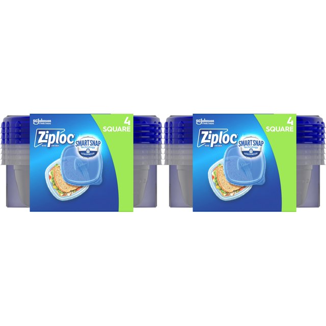 Ziploc® Brand, Food Storage Containers with Lids, Smart Snap Technology