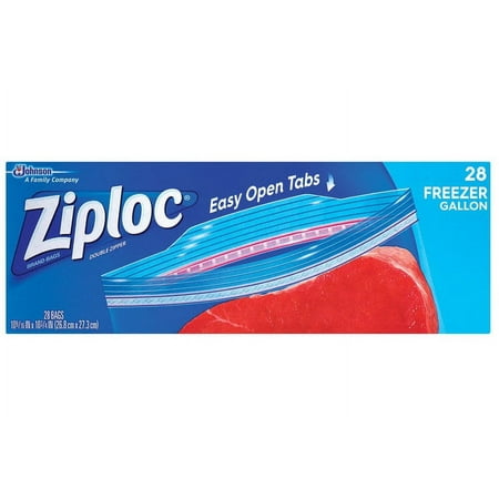Ziploc® Brand Freezer Bags, Gallon, 28 Count