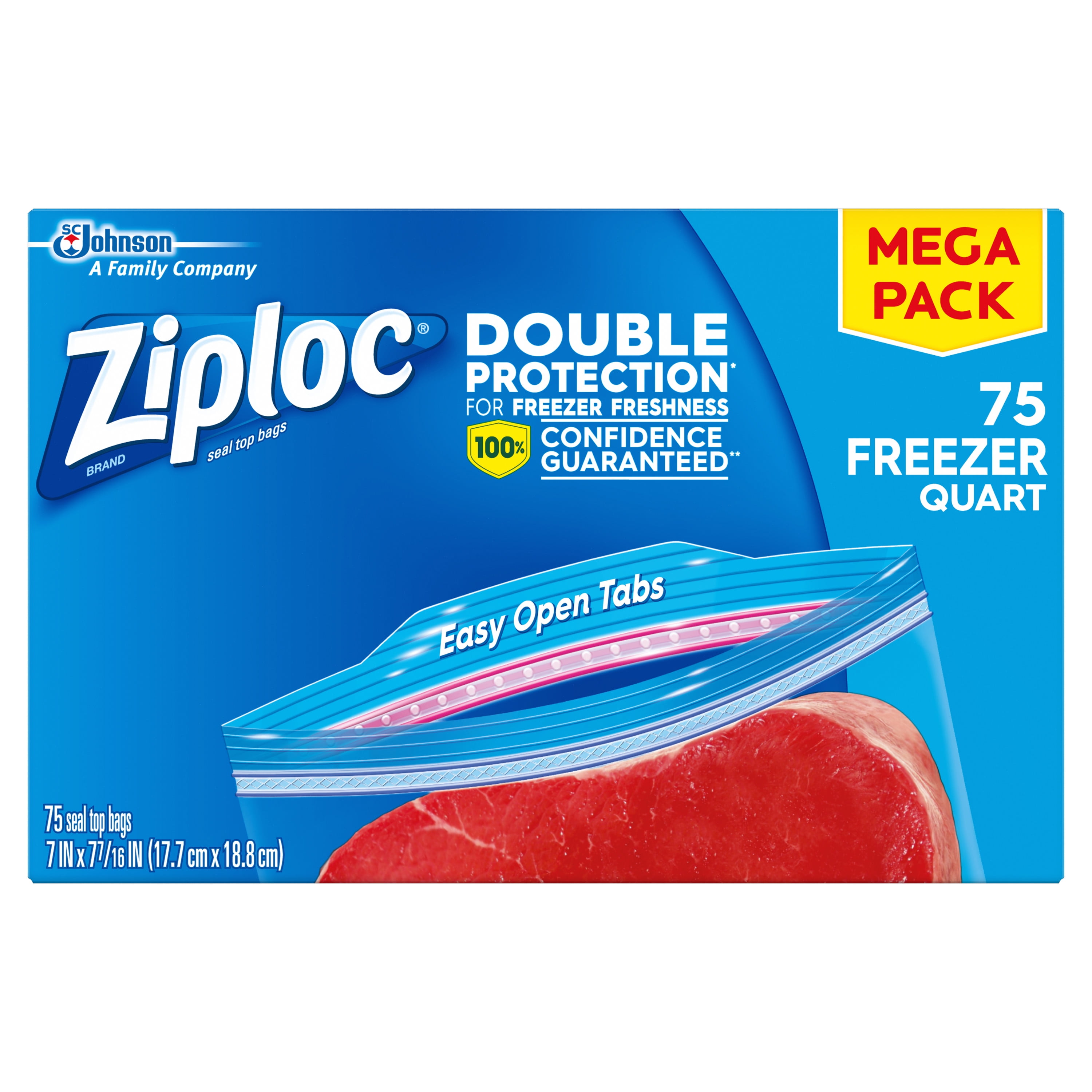 Ziploc Freezer Bag, Pint, 20-Count(Pack of 2) - 40 Bags in Total with 2  Bonus Erasable Freezer Markers 