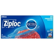 Ziploc Gallon Size Storage Bags (Double Zipper) 52 bags -26.8cm x 27.3cm