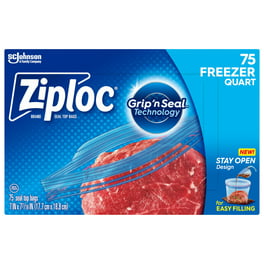 Great Value Freezer Guard Double Zipper Freezer Bags, Quart, 75 Count -  Walmart.com