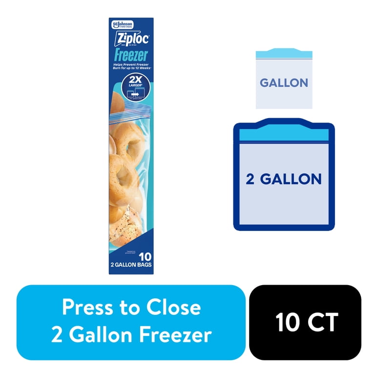 Free Shipping! Ziploc Brand Large Freezer Gallon Bags, Food