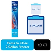 Ziploc® Brand Freezer Gallon Bags, Large Food Storage Bags, 10 Count