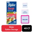 thumbnail image 1 of Ziploc Brand Gallon Slider Storage Bags, School Supplies, with Power Shield Technology, 40 Count, 1 of 15