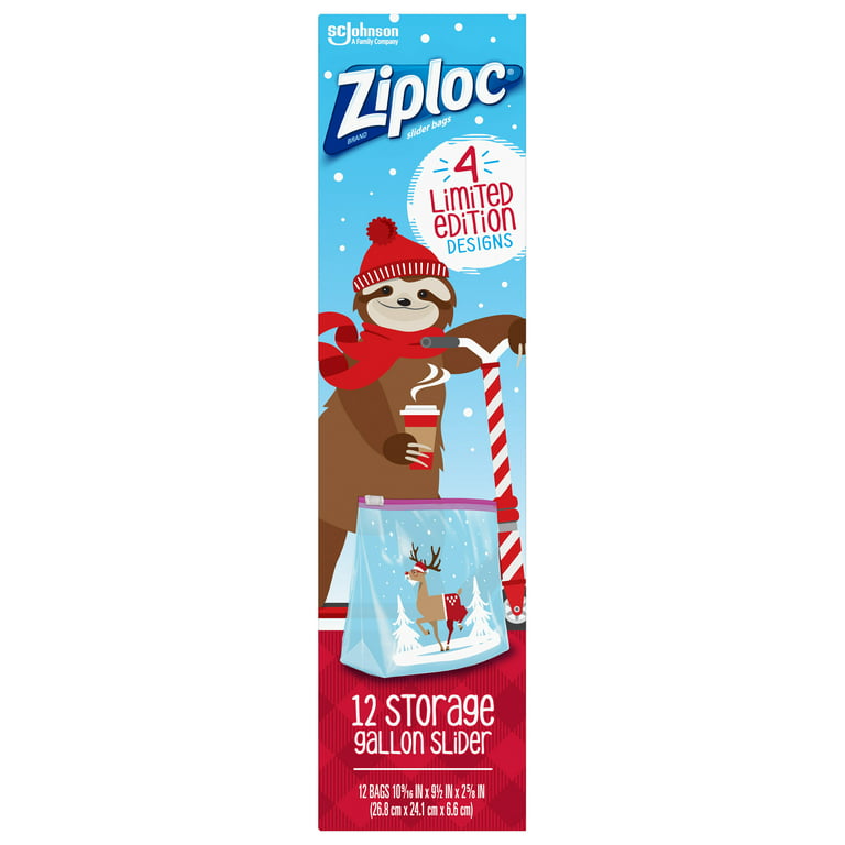 Ziploc® Holiday Designs Gallon Slider Storage Bags, 12 ct - Harris